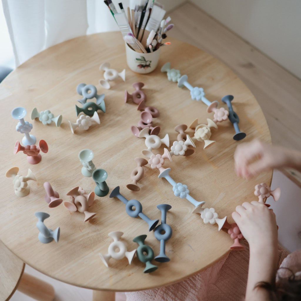 Silicone Suction Builder Toy Set - Various Shapes
