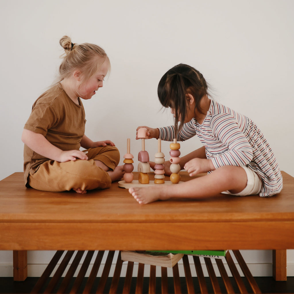 Wooden Multi Shape Stacker - Various Colors