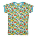 Organic Cotton Short Sleeve Tee - Jumbled Radish Blue
