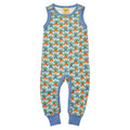 Organic Cotton Overalls - Multi-Radish Blue