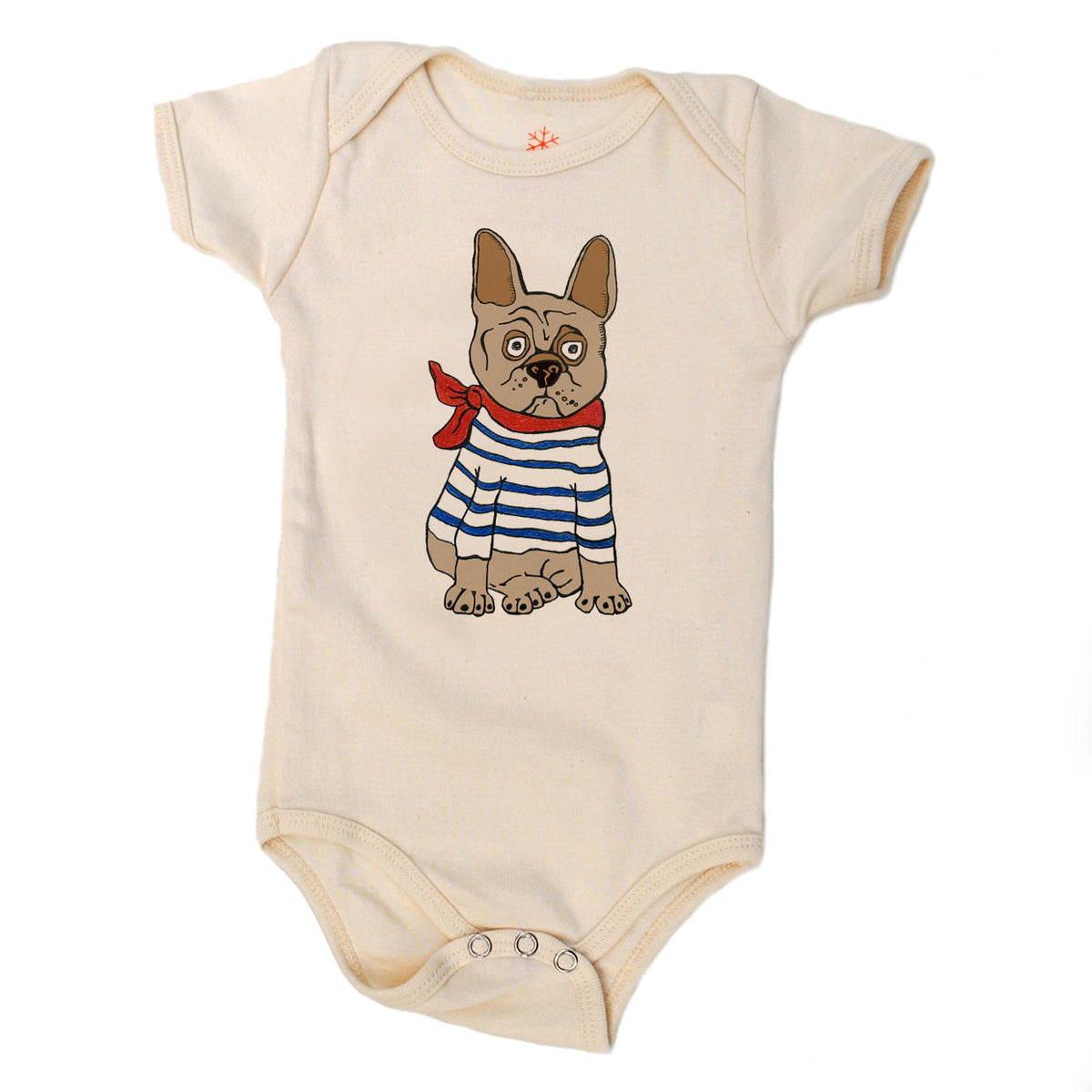 Short-sleeved bodysuit- Frenchie*