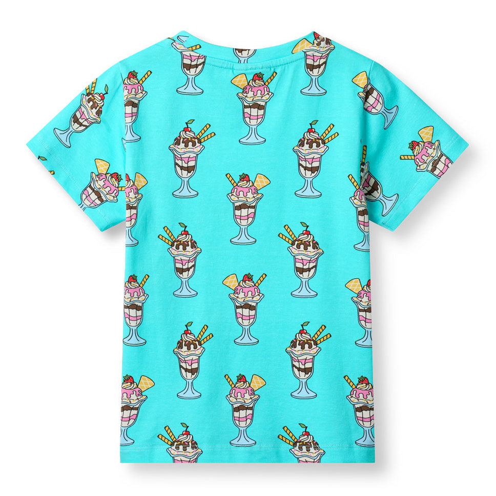 Organic Cotton Short Sleeve Kids T-Shirt - Sundaes Spring Meadow