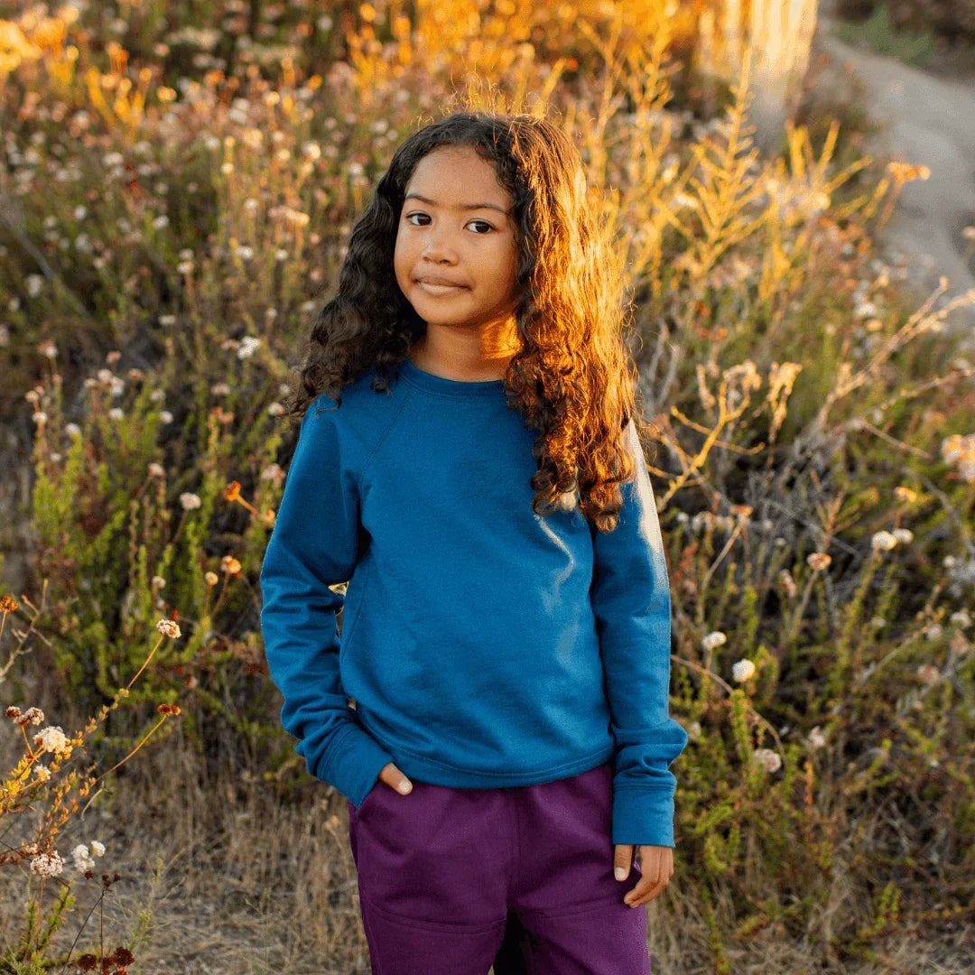 Organic Cotton Raglan Sweatshirt - Butterscotch or Peacock