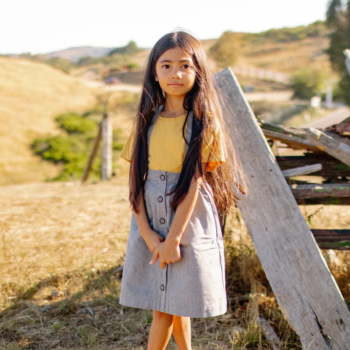 Organic Cotton 2-in-1 Pinafore Skirt