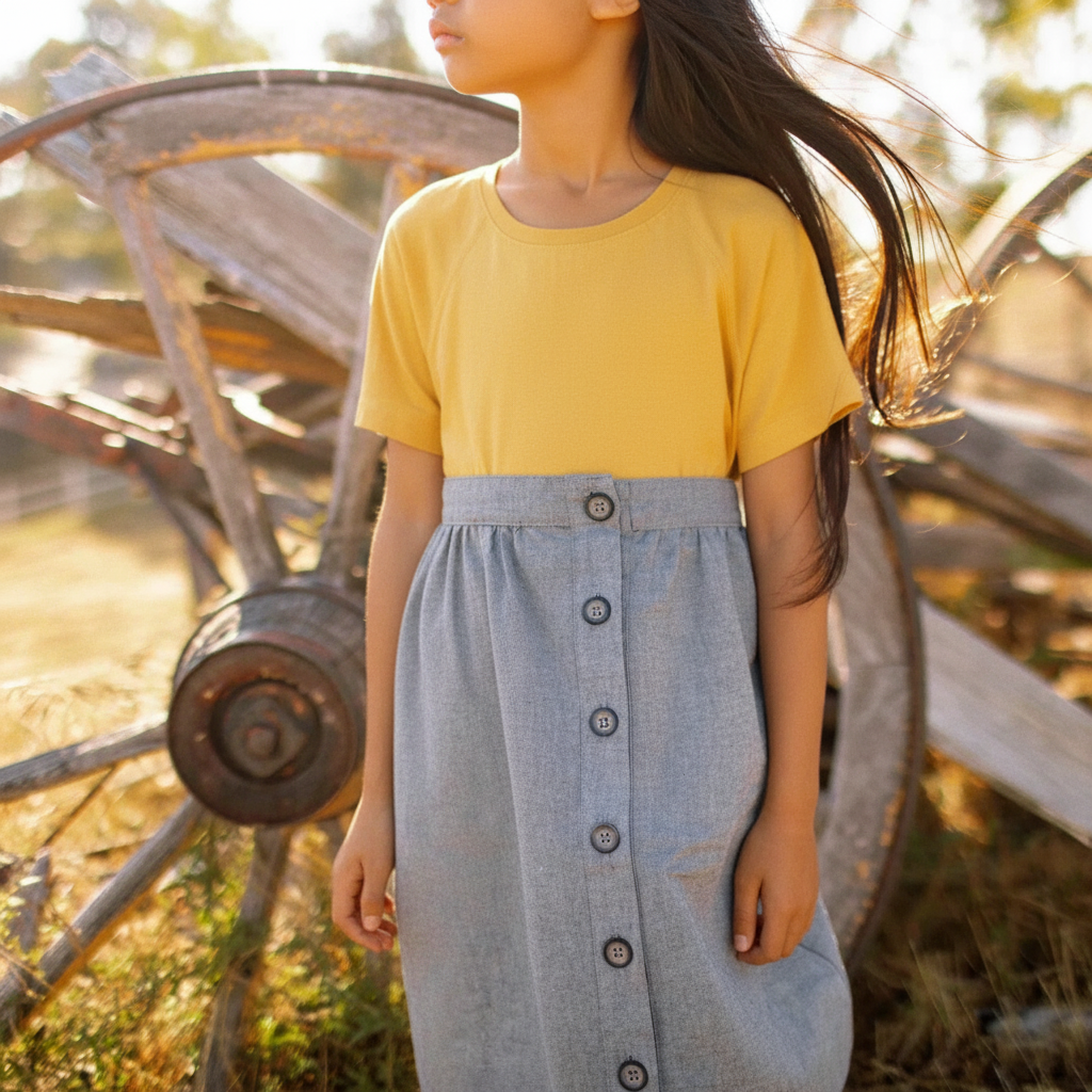 Organic Cotton 2-in-1 Pinafore Skirt