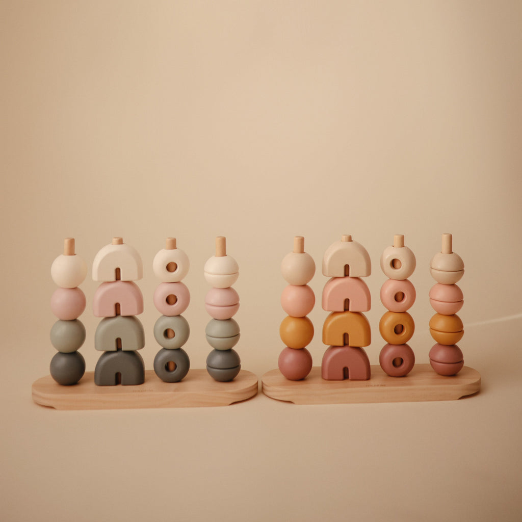 Wooden Multi Shape Stacker - Various Colors