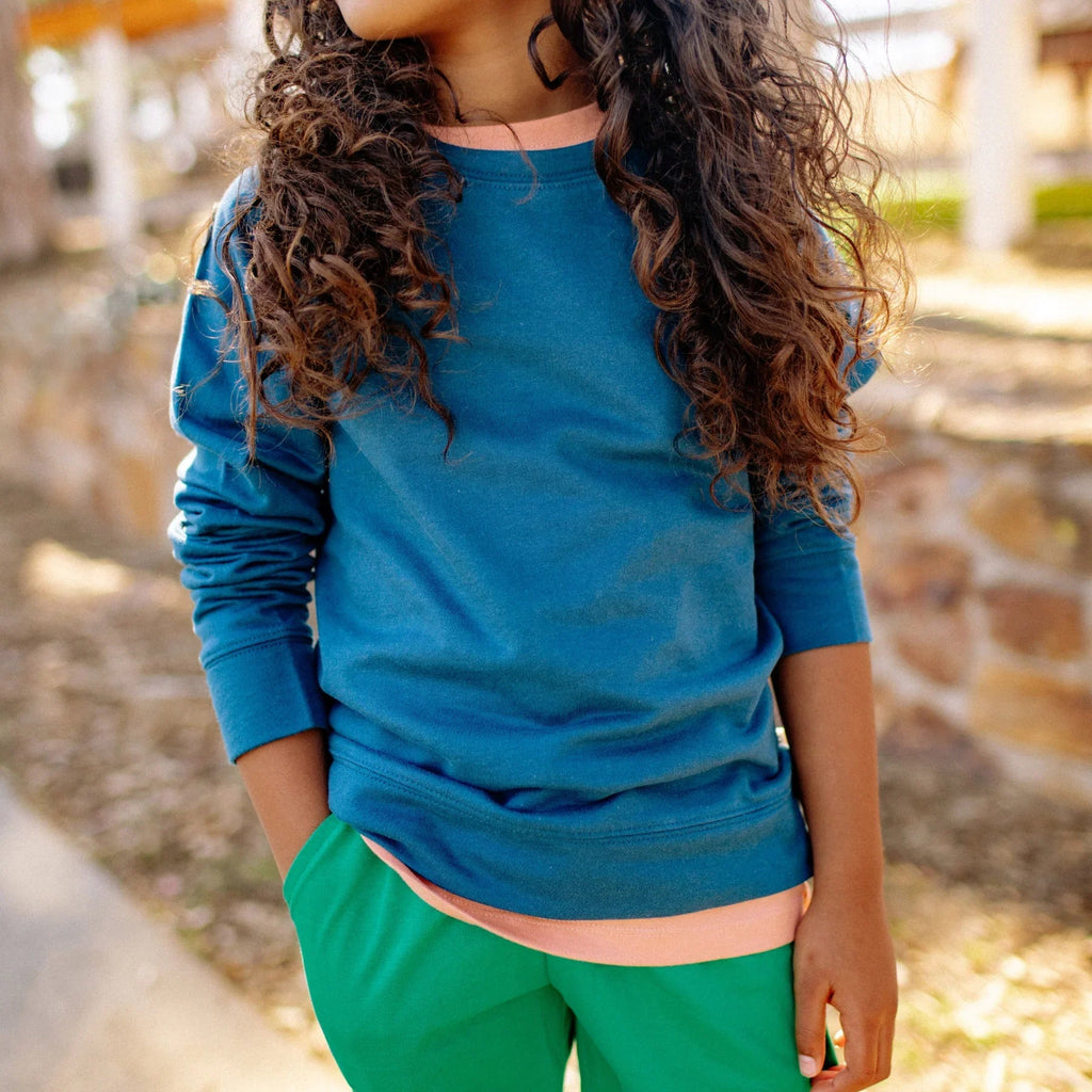 Organic Cotton Raglan Sweatshirt - Butterscotch or Peacock