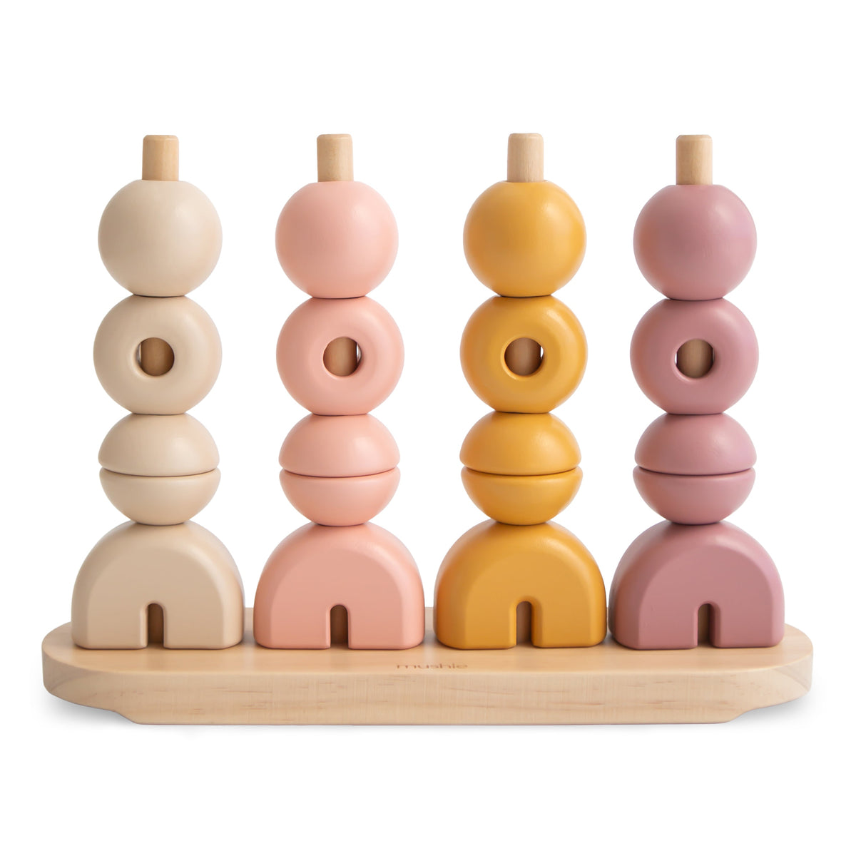 Wooden Multi Shape Stacker - Various Colors