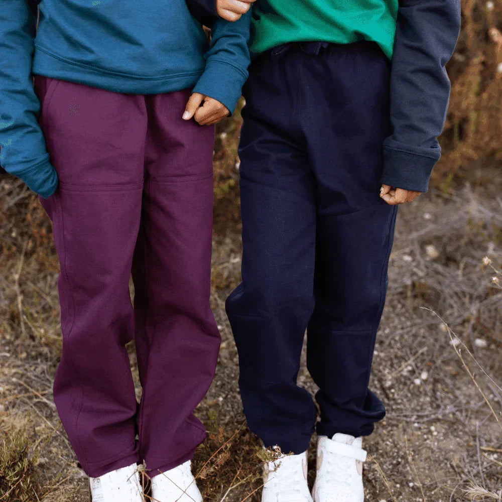 Organic Cotton Twill Pants - Plum