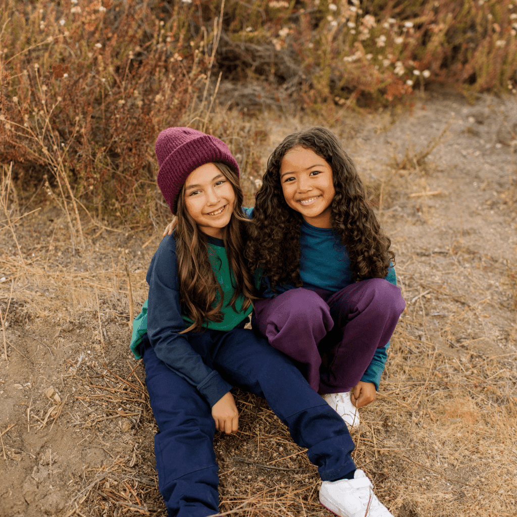 Organic Cotton Twill Pants - Plum